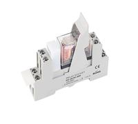 G2RL-1-E/G2RL-2 Relé de carril DIN 16A 24VDC SPDT Indicador LED Electromagnético compacto con protección contra sobretensiones TVS(G2R-1-E 12VDC(E))