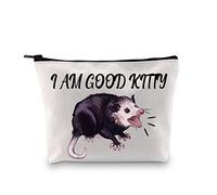 G2TUP Opossum Lover Gift I Am Good Kitty - Bolsa de maquillaje de zarigüeya para mamá, bolsa de cosméticos de zarigüeya, regalo para susurrador de vida silvestre, bolsa de viaje con cremallera, bolsa
