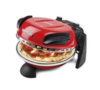 G3 Ferrari G10006 Pizza Express Delizia, Horno para Pizza 1200 W, Termostato Regulable hasta 400 °C, Pizza Crujiente en 5 Minutos, Doble Resistencia, Incluye Recetario y Palas, Rojo
