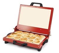 G3 Ferrari G10025 Tigella Mia - Plancha para tigelle y tostador, 1200 W, 0 dB, metal, rojo