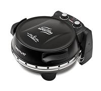 G3 Ferrari G10032 - Forno de pizza con piedra refractaria doble Snack Napoletana, 1200W, 2 platos en Cordierite natural, Recetario incluido, Negro