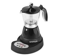 G3 Ferrari G10045 Risveglio Espresso - Cafetera moka eléctrica programable, 400 W, 3 tazas, aluminio, negro