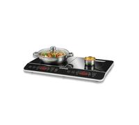 G3 Ferrari G10047 Placa de Inducción Doble "Hi-Tech Chef", 3500 W, Pantalla Digital, Controles Soft-Touch, Vidrio Templado, Amplia Zona de Cocción, 60,3 x 36,3 x 6,5 cm