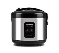 G3 Ferrari G10099 Sakuri So' Arrocera Eléctrica 1,8L (10 Tazas), Función Mantener Caliente, Bandeja vaporera, Vaso Medidor y Cuchara, Acero Inoxidable, Apagado automático, Negro/Plateado