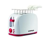 G3 Ferrari G10179 Tostadora Tostadora, 800 W, pinzas de acero inoxidable, bandejas anchas para tostadas rellenas, bandeja para migajas, 7 niveles de tostado, blanco