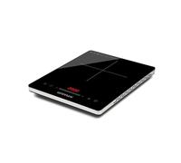 G3 Ferrari G10208 Energiko Placa de Inducción, 2000W, Diseño fino, Temperatura regulable, Temporizador, Función Booster, Pantalla digital, Panel táctil, Bloqueo de seguridad, Negro/Gris Plata
