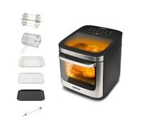 G3 Ferrari G10219 Friggisano Lux 13 Freidora de Aire Horno 13 Litros Xxl, 1800 W, Pantalla Digital, Doble Ventana, Multifunción, Función de secado, Libro de Recetas Incluido, Negro