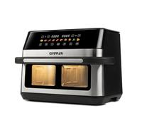 G3 Ferrari G10223 Freidora de aire, 6+6 L, 2200 W, 12 litros, 10 programas, pantalla a color, función secador, luz interior, recipiente y bandeja antiadherentes, recetario