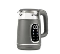 G3 Ferrari G10224 Hervidor de agua "Tisaniere Glass", 1,7 litros, 4 programas, recipiente de vidrio, cuerpo antiquemaduras, resistencia oculta, gris