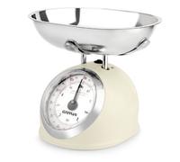 G3 Ferrari G20003 Aska - Báscula mecánica de cocina, 25 gr/ 5Kg, 23 x 17 x 5,5 cm, Cuerpo de metal, Crema