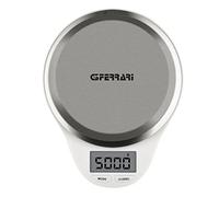 G3 Ferrari G20082 - Báscula de cocina electrónica con plato inoxidable, 1 g/5 kg, blanco