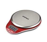 G3 Ferrari G20082 - Báscula de cocina electrónica con plato inoxidable 1 g/5 kg, rojo
