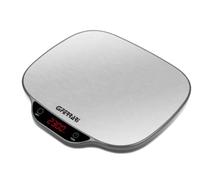 G3 Ferrari G20096 Patty - Báscula de cocina electrónica, acero inoxidable | Plataforma XXL 26.5x22 cm, pantalla de alto brillo - g, oz y ml - auto-apagado y aviso de bateria - precision, 2 pilas AAA