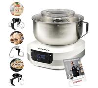 G3 Ferrari G20145 - Amasadora planetaria Pastaio Gourmet, 1500 W, 5 litros, cuenco inoxidable con asa, pantalla digital, 5 velocidades, temporizador, recetario incluido