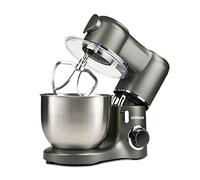 G3 Ferrari G20149 Amasadora Planetaria Pastaio, 1800 Watt (máx.), Capacidad 7 Litros, 6 Velocidades, Contenedor INOX, Accesorios incluidos, Gancho único, Gris Antracita