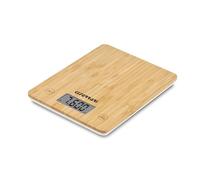 G3 Ferrari G20166 - Báscula de cocina "Natura Kitchen", gran pantalla, plato de bambú, medición 1 g/10 kg, apagado automático y función tara