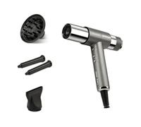 G3 Ferrari G30061 Monna Lisa Secador de pelo Brushless, Motor BLDC, 2000 W, 3 velocidades, función ionix oxy active, 110 000 RPM, difusor, concentrador y 2 conos Wave Design, Difusor, Gris-Plata