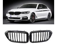 G30 G31 G38 530e 530i 540i 5 Series 2017 2018 - Parrillas delanteras deportivas negras brillantes, par