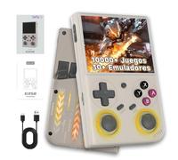 G350 Consola de Juegos portátil Retro,10000+ Juegos,30+ emuladores,Pantalla IPS de 3,5″,Consola de Juegos Retro,Compatible con multijugador WiFi,emulador portátil de 3200 mAh,Linux (Gris 128G)