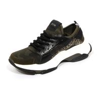 G3568 sneaker donna STEVE MADDEN green/black fabric/leather glitter shoes woman