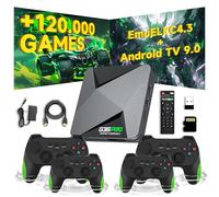 G36 Pro Consola de Juegos Retro Consola Retro,120000 +Juegos 50+ Emuladores,Sistema EmuELEC 4.3 + Android 9.0,Consola de Videojuegos con 4 Mandos Inalámbricos,4K Game Stick Plug & Play para TV (256G)