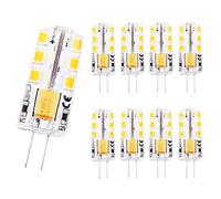 G4 3W Bombillas LED G4 Bombillas LED Blanco cálido 3000k alto brillo,AC/DC12V,Ángulo de visión de 360 grados,Paquete de 8