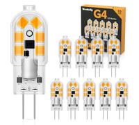 G4 Bombilla LED, 10pcs 3000K 200LM Lámpara, 2W Equivalente a 20W Halógena, AC/DC 12V Sin Parpadeo y No Regulable, Luz Cálida Para Salón, Dormitorio
