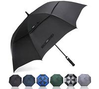 G4Free 55 Pulgadas Sombrilla de Golf a Prueba de Viento Toldo Doble Ventilado Extra Grande de Gran Tamaño Automático Abierto Impermeable Palos Paraguas