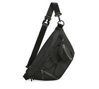 G4Free Bandolera, bolsa cruzada grande con bloqueo RFID, mochila de hombro, bolsa de pecho, riñonera para hombres y mujeres, viajes, senderismo, Negro, One Size, Classic