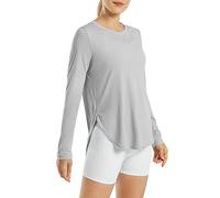 G4Free Blusas Deportivas para Mujer, protección Solar, protección UV, Camiseta de Manga Larga, UPF 50+, Camiseta Deportiva, Yoga, Entrenamiento, al Aire Libre, Gimnasio, Camiseta para Correr