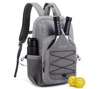 G4Free - Bolsa de Pickleball Ligera, Mochila de Pickleball para Hombre y Mujer, Bolsa de pádel Ajustable, se Adapta a 2 a 4 paletas, Mochila de Hombro para Deporte, Gris Claro, Talla única