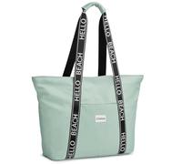 G4Free Bolsa de playa impermeable a prueba de arena bolsa de hombro bolsa de playa grande bolsa de deporte bolsa de compras para mujer, verde claro, 21.6 x 5.5 x 15.9 Zentimeter