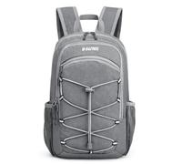 G4Free Mini mochila de senderismo de 12 litros RFID pequeña mochila compacta multiusos para hombres y mujeres, camping, caminatas, gris claro