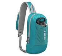 G4Free Mochila cruzada con bloqueo RFID con bolsillo frontal, mochila de senderismo para mujeres y hombres, azul (peacock blue), Talla única