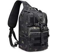 G4Free Mochila de Asalto Pequeña Táctica para Exteriores Mochila Militar con Bandolera una Correa Paquete de Pecho Molle para Acampar Senderismo Trekking