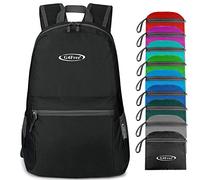 G4Free Mochila pequeña plegable ultraligera impermeable de 20 L para camping, senderismo, ciclismo, hombres y mujeres, Actualización negra, Caminar