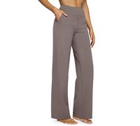 G4Free Pantalones de Yoga Mujer Pantalones de Pierna Ancha con Bolsillos Cintura Alta Vestido Elástico Casual Pantalones de Chándal Petite/Regular/Alto