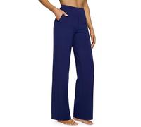 G4Free Pantalones de Yoga Mujer Pantalones de Pierna Ancha con Bolsillos Cintura Alta Vestido Elástico Casual Pantalones de Chándal Petite/Regular/Alto