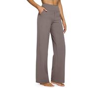 G4Free Pantalones de Yoga Mujer Pantalones de Pierna Ancha con Bolsillos Cintura Alta Vestido Elástico Casual Pantalones de Chándal Petite/Regular/Alto