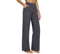 G4Free Pantalones de Yoga Mujer Pantalones de Pierna Ancha con Bolsillos Cintura Alta Vestido Elástico Casual Pantalones de Chándal Petite/Regular/Alto