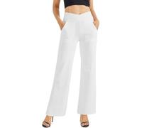 G4Free - Pantalones de yoga para mujer, corte para bota, entrenamiento, cintura alta, oculta el abdomen, pantalones de trabajo, informales, XXL