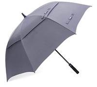 G4Free Paraguas de golf de 62 Pulgadas de apertura automática, Extra grande, Doble dosel, Ventilado, Resistente al viento, Impermeable, Paraguas de palo