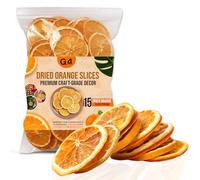 G4GADGET 15 rebanadas de naranja de frutas secas, corona de Navidad para decoración de flores del Reino Unido
