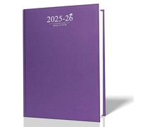 G4GADGET Agenda académica 2025-2026, tamaño A5, color morado, encuadernado, vista semanal