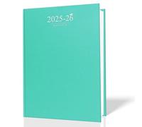 G4GADGET Agenda académica tamaño A5 2025-2026, color verde azulado, vista semanal, planificador de estudiantes y profesores, de agosto de 2025 a julio de 2026, año académico para escuela, universidad