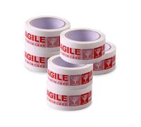 G4GADGET Cinta de embalaje resistente y frágil, 6 rollos (48 mm x 66 m), cinta de embalaje duradera para cajas de mudanza, sellado de paquetes y almacenamiento a largo plazo