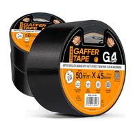 G4GADGET Gaffer Tape - Cinta adhesiva de tela resistente al agua, 48 mm x 45 m, resistente al desgarro, sin residuos, para uso en interiores y exteriores
