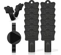 G4GADGET Paquete de 20 llaves triangulares negras para cajas de medidores de gas, eléctricas y agua, de plástico duradero
