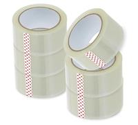 G4GADGET Paquete de 6 cintas de embalaje transparentes de 66 metros, de alta calidad, 48 mm x 66 m