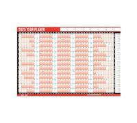 G4GADGET Planificador de pared A1 del año 2025, calendario laminado grande de 85 cm x 58 cm, sin montar, con calcomanías y bolígrafo de borrado en seco, perfecto para el hogar, oficina, escuela y